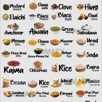 Waterproof Kitchen Spice Jar Label Stickers (Pack of 1 - 60 Stickers)